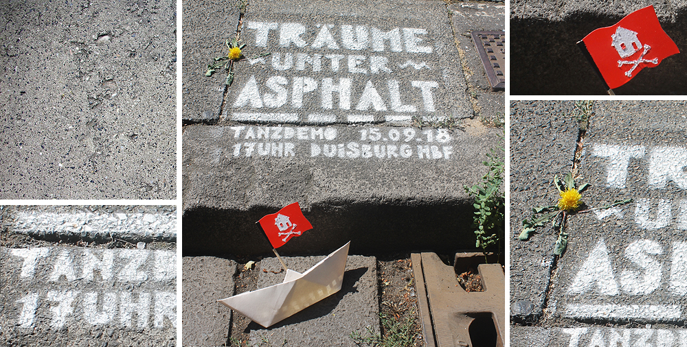 Tanzdemo Träume unter Asphalt